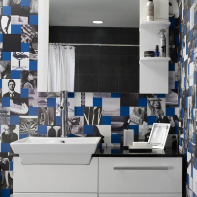 White Inspired Bathroom Design For Model Home