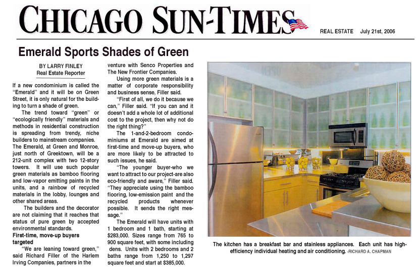 July 21, 2006 - Emerald Sports Shades of GreenChicago Sun Times