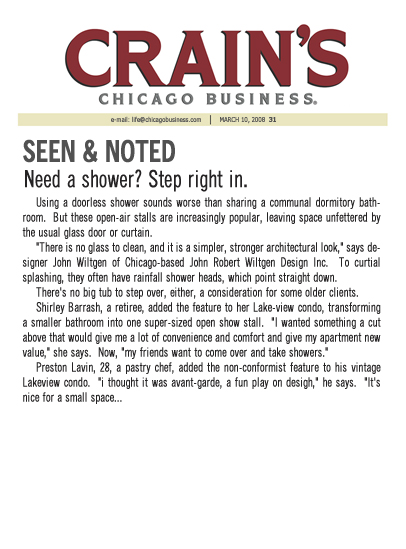 March 10, 2008 - Seen & Noted Crain's Chicago Business