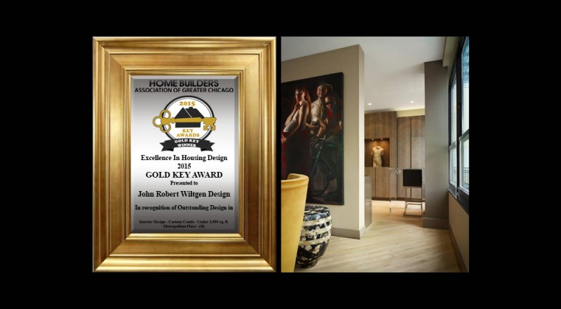 2015 Gold Key Award for Outstanding design in Interior design of Custom condo with sample work