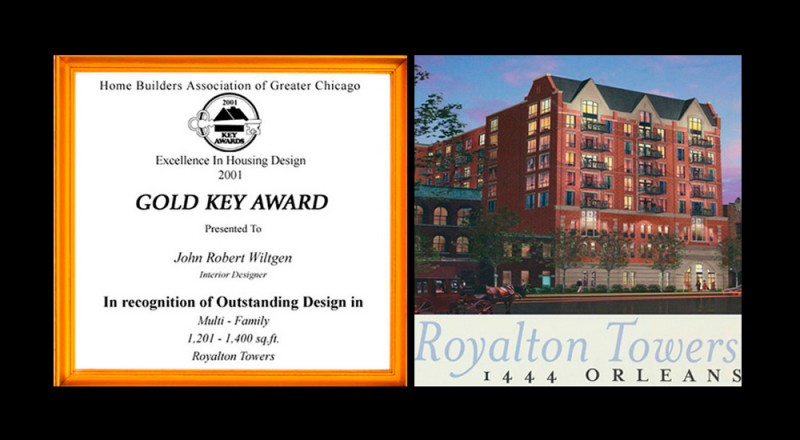2001 Gold Key Award for Outstanding Design in Multi-family with sample work