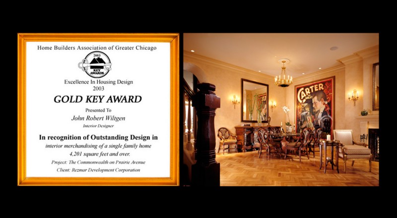 2003 Gold Key Award for outstanding design in interior merchandising and picture of awarded work