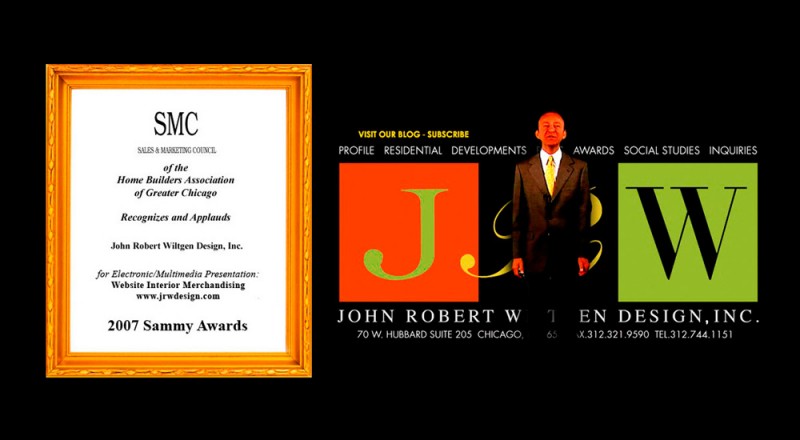 Sammy Award of recognition for website interior merchandising
