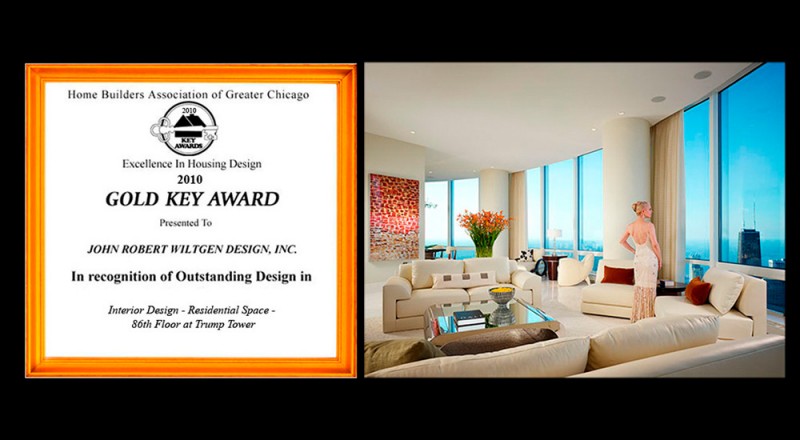 2010 Gold Key Award for Outstanding design in Interior design of residential space with sample work