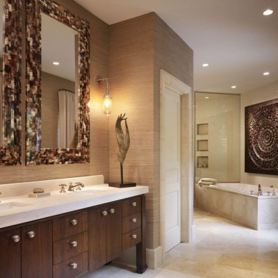 East Meets Midwest Bathroom Design