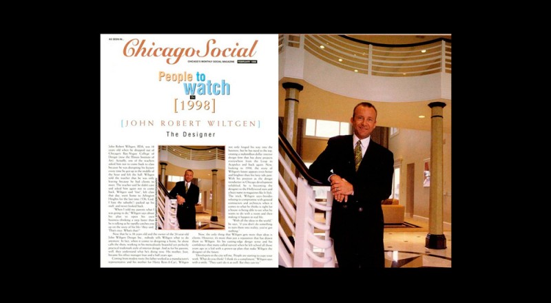 Article on Chicago Social on John Robert Wiltgen Design, Inc.