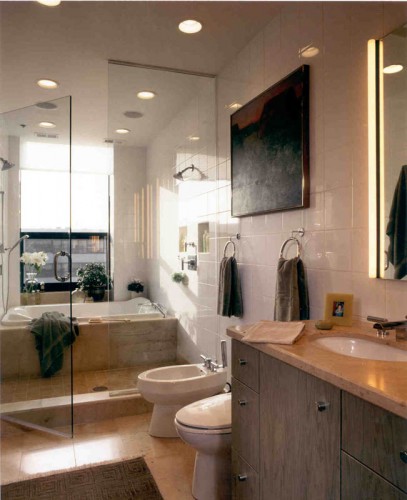 Warm Earthy Yet Modern Custom Designed Bathroom