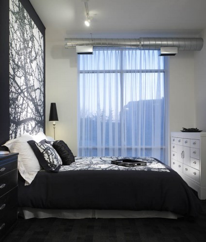 Black and White Bedroom Design