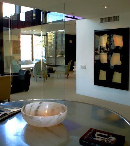 Modernly designed dining area