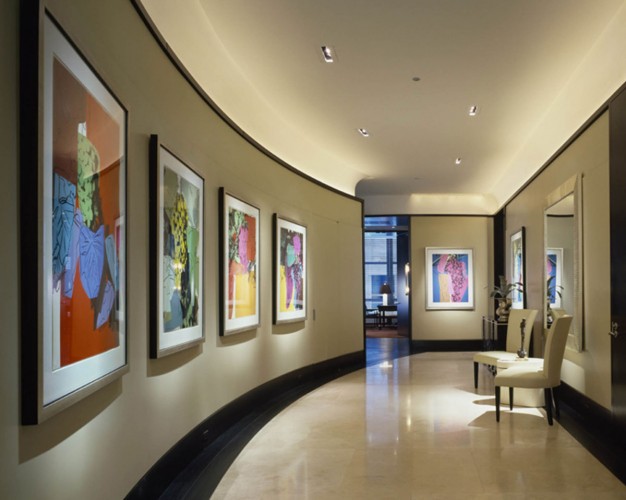 Foyer Design With Use of Art for Color and Accent