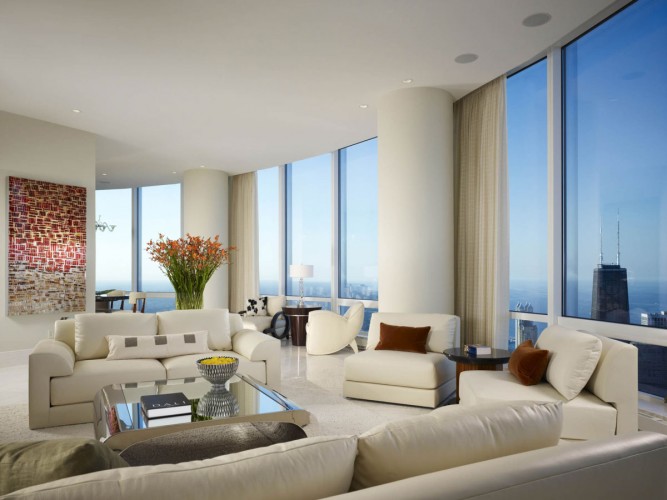 Living Room Design Trump Tower Chicago