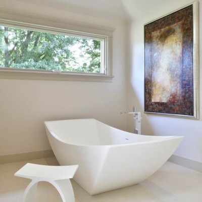 Modern White Bathroom Design