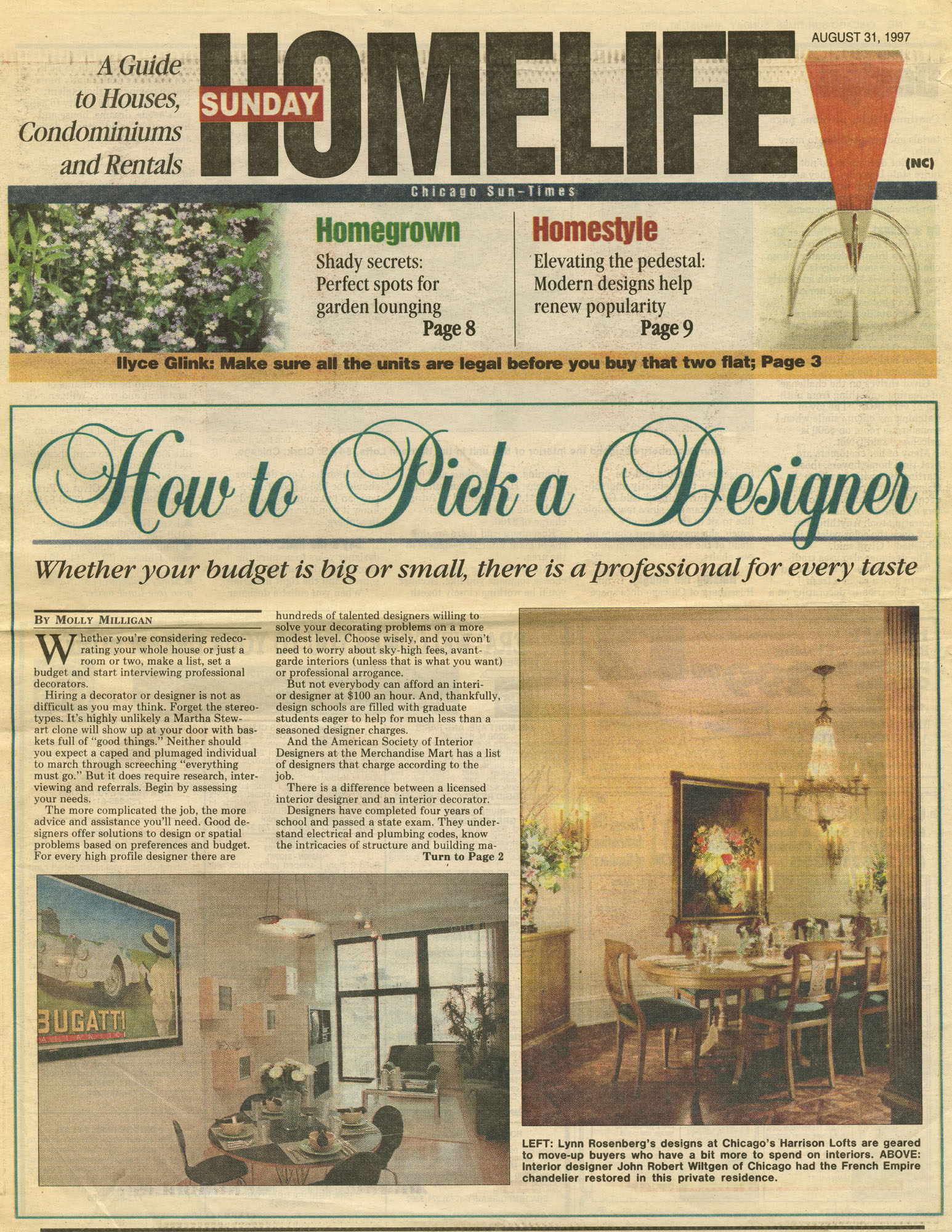 aug31,1997 homelife- How to Pick a Designer