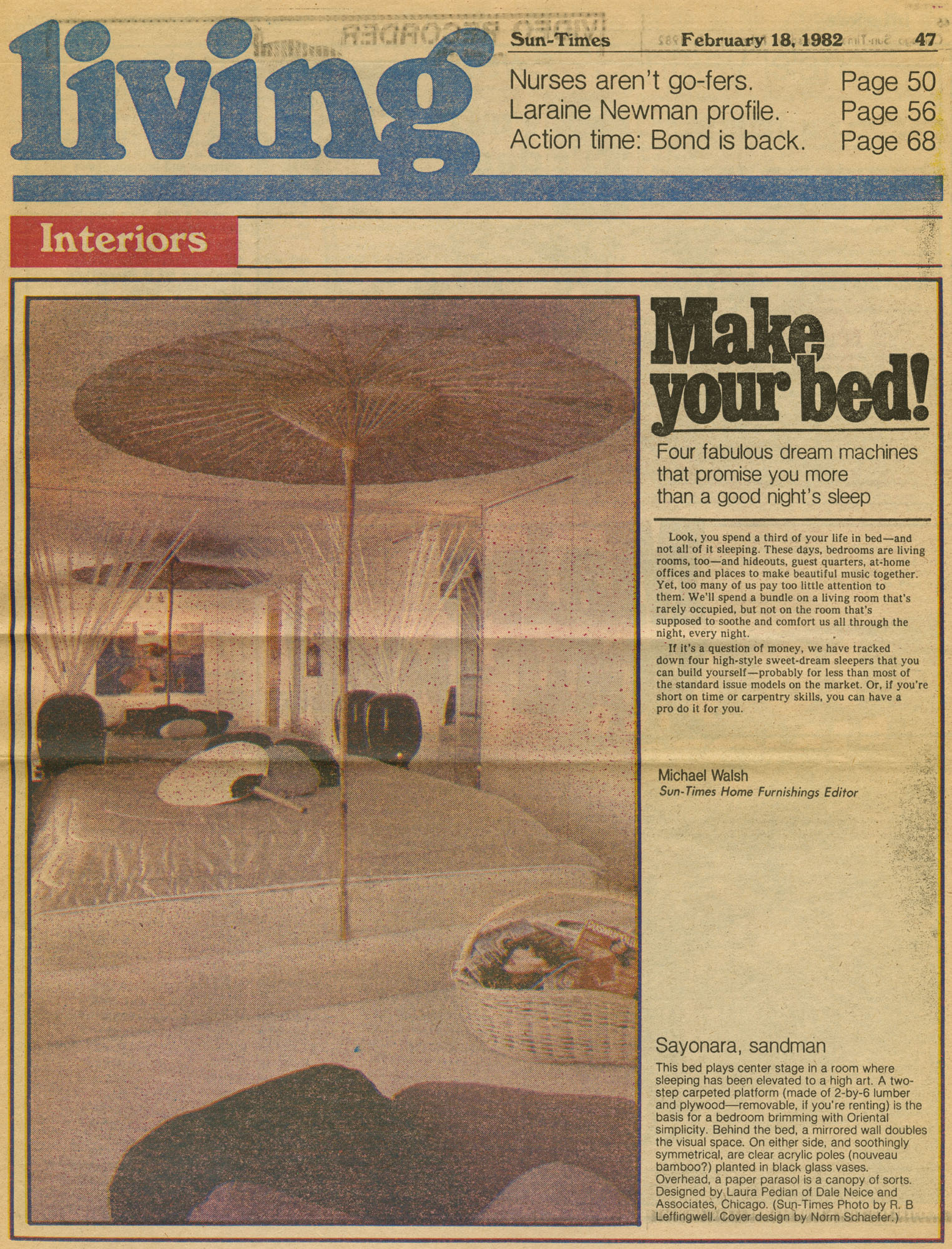 feb18,1982 Sun-times- Make Your Bed!