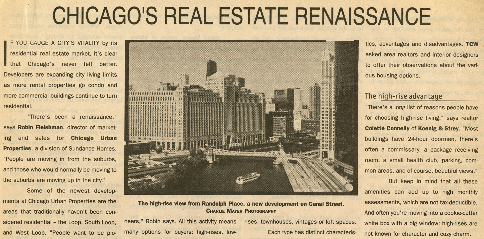 Today's Chicago Woman 08-09 Chicago's Real Estate Renaissance